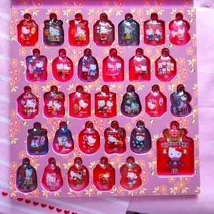 Sanrio 2007 vintage Rare hello kitty calendar 32 pcs doll charm decoration